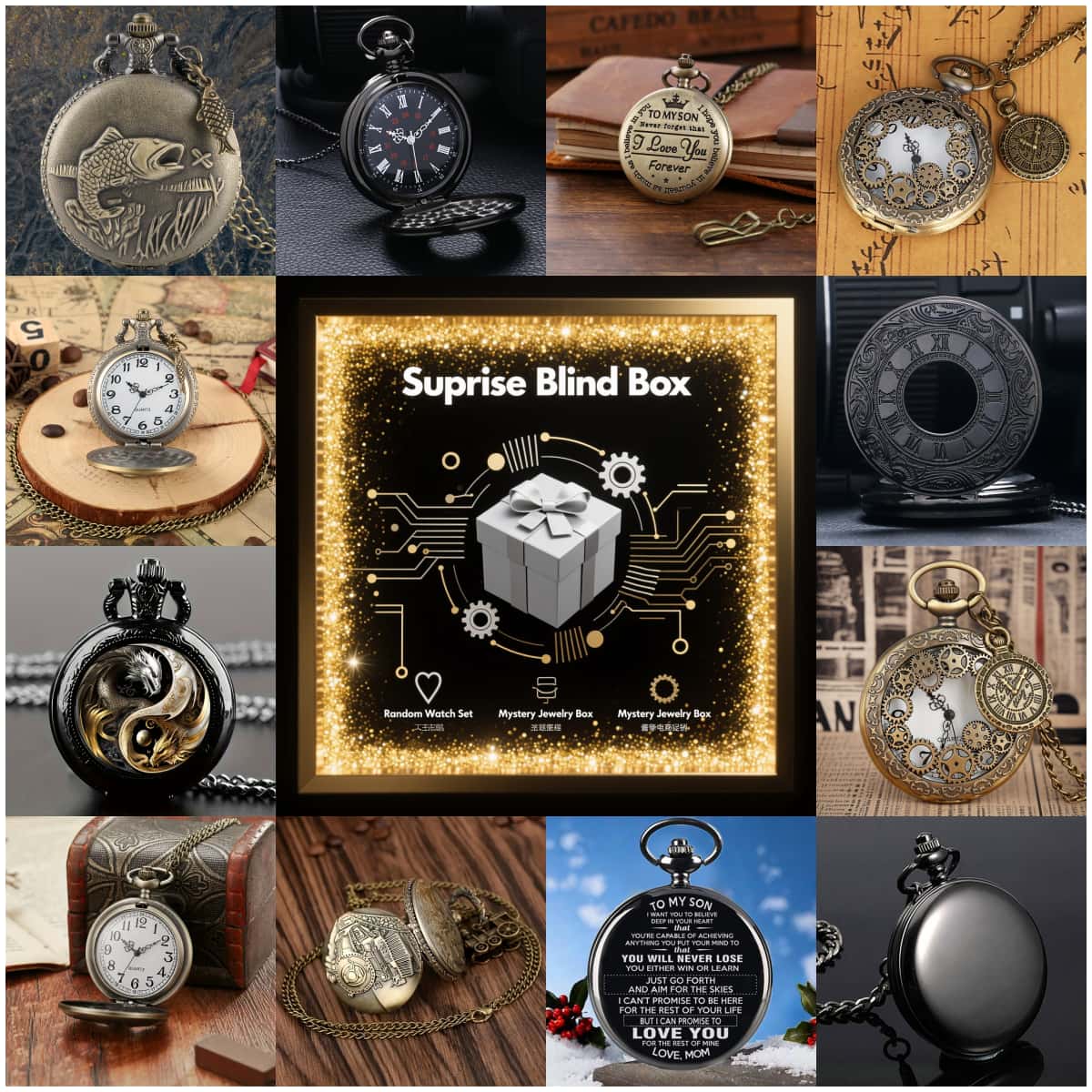 Women'S Fashion Quartz Watch - 1 Adet Sürpriz Gizemli Saat Kör