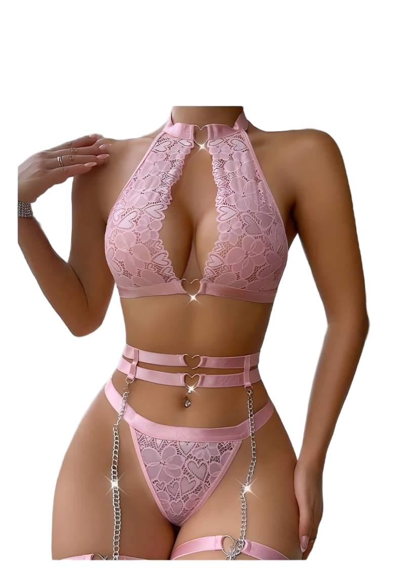 Women Fashion Necklace - Seksi İç Çamaşırı Seti, Push Up