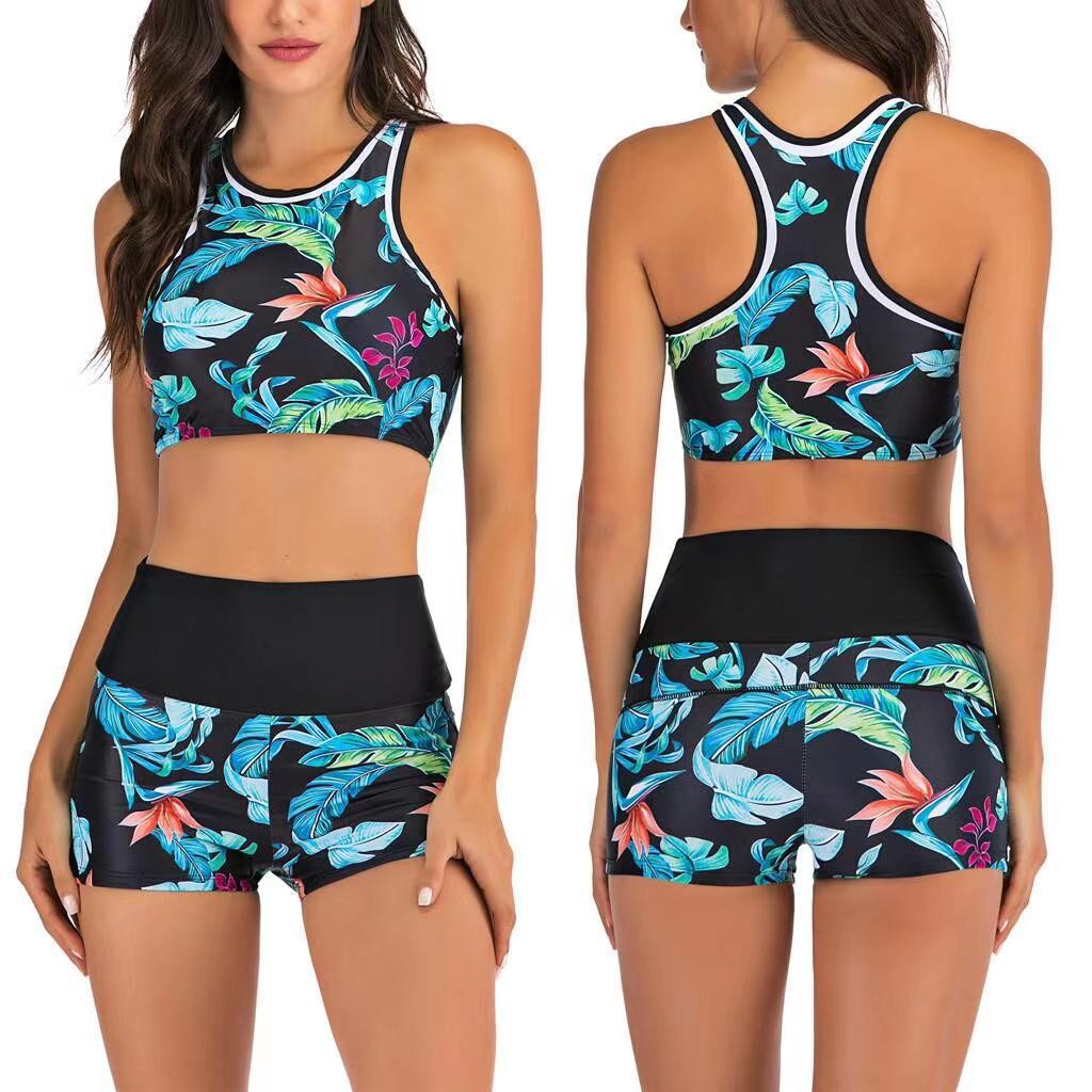 Crop Top Women - Y2K Bikini Kadın Tankini Şortlu Crop