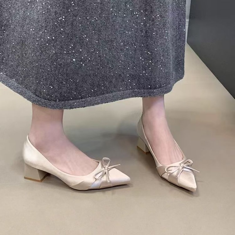 Women'S Fashion Shoes - Retro Orta Boy Tek Ayakkabılar İlkbahar
