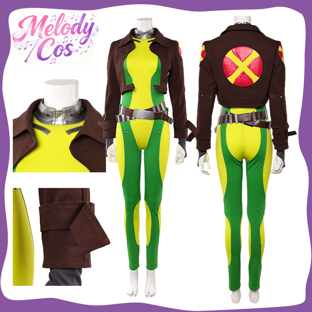 Women'S Fashion Leather Jacket - Yetişkin Kadın Rogue Cosplay Kostüm Fantasia