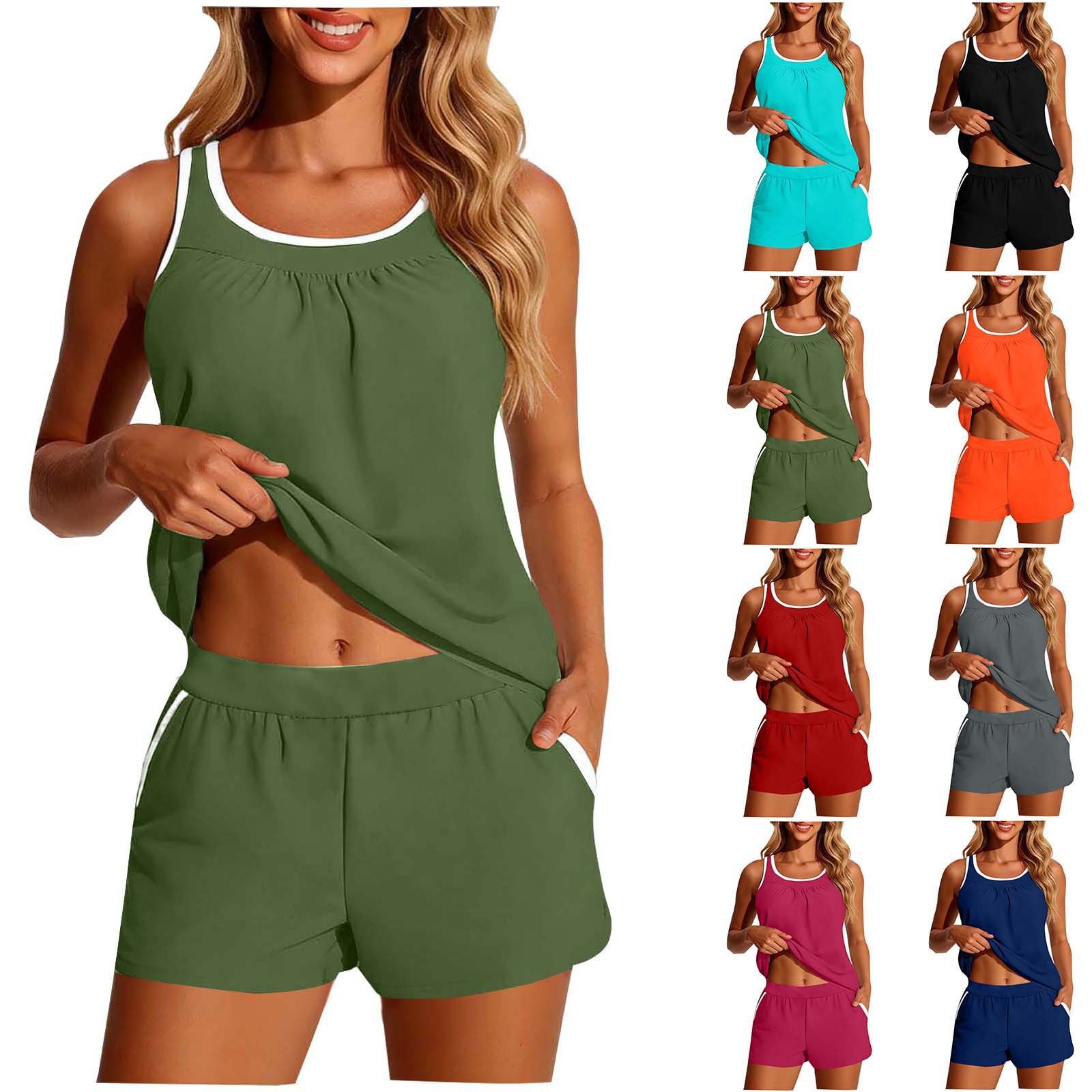 Crop Top Women - Kadın 2 Parça Mayo Kolsuz Kırpılmış