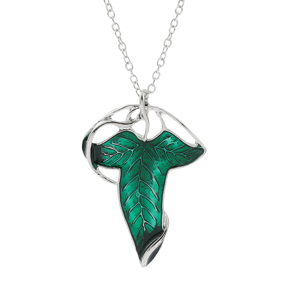 Women Fashion Necklace - Vintage Yeşil Yaprak Kolye Kolye Zarif