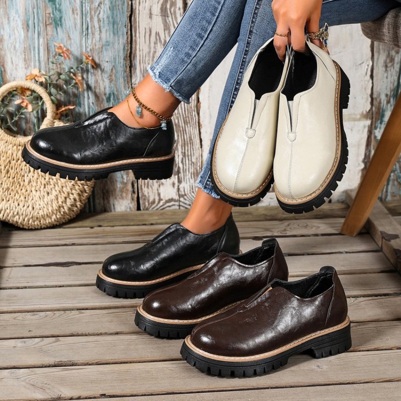 Women'S Fashion Shoes - Retro İngiliz Tarzı Kadın Ayakkabıları İlkbahar