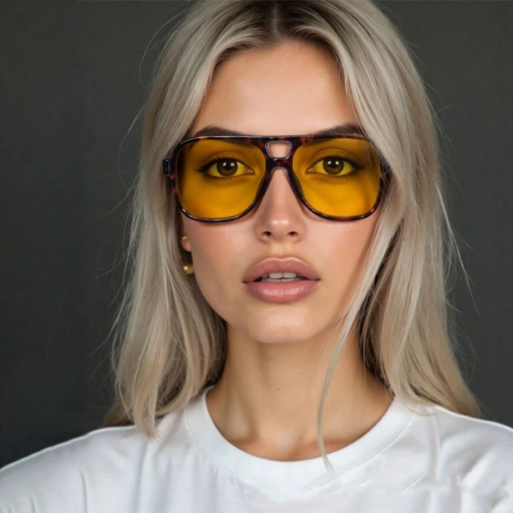 Women'S Fashion Eyeglass Frames - Yeni Vintage Klasik Tasarımcı Çift Köprü