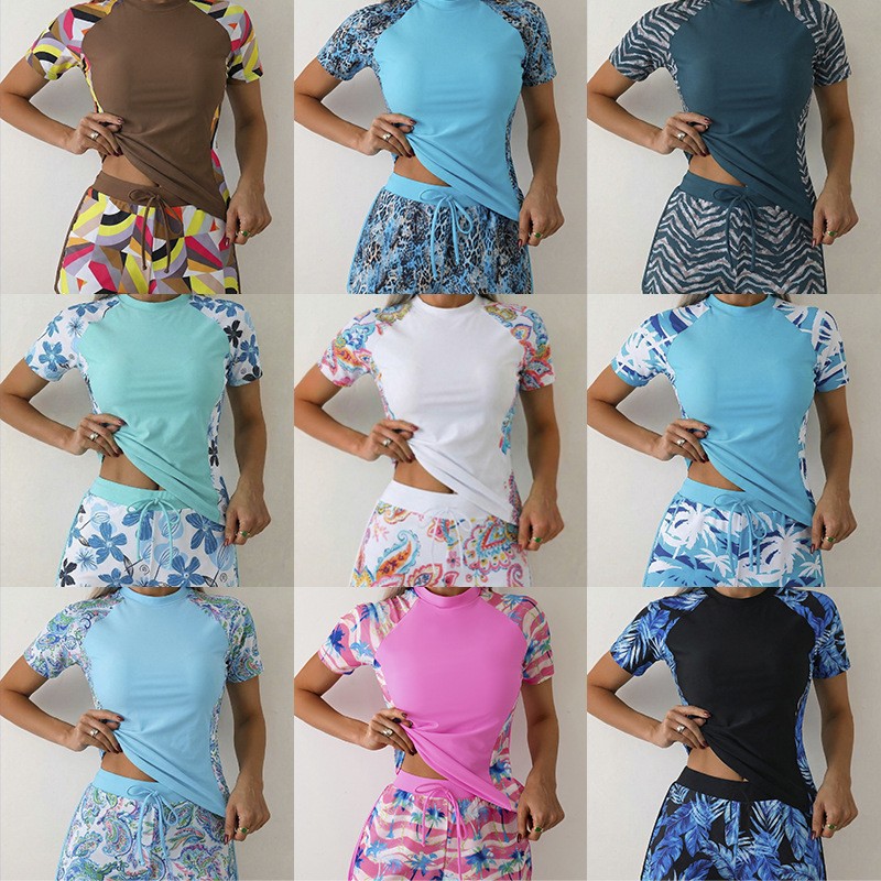 Crop Top Women - Kadın Tankini Şortlu Crop Tankini Üstü