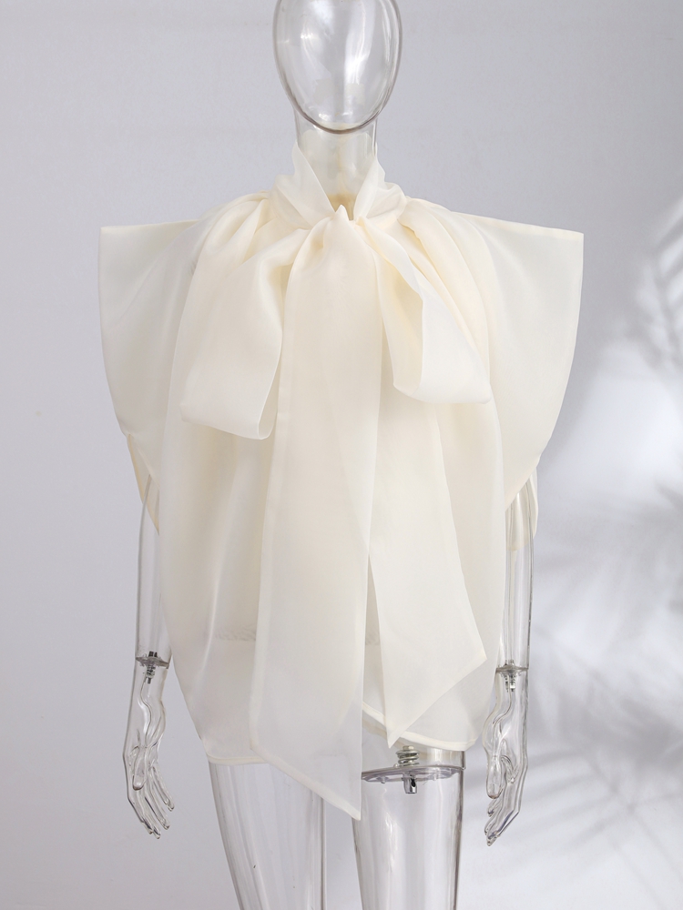 Moda Kadın Üst Kolsuz Yay Yüks - Wrap Blouse Chiffon incelemesi ve fiyatı