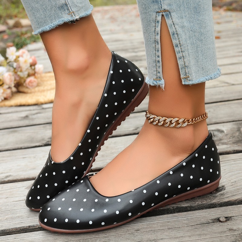 Bayan Beyaz Puantiyeli Yuvarla - Women'S Fashion Walking Shoes incelemesi ve fiyatı