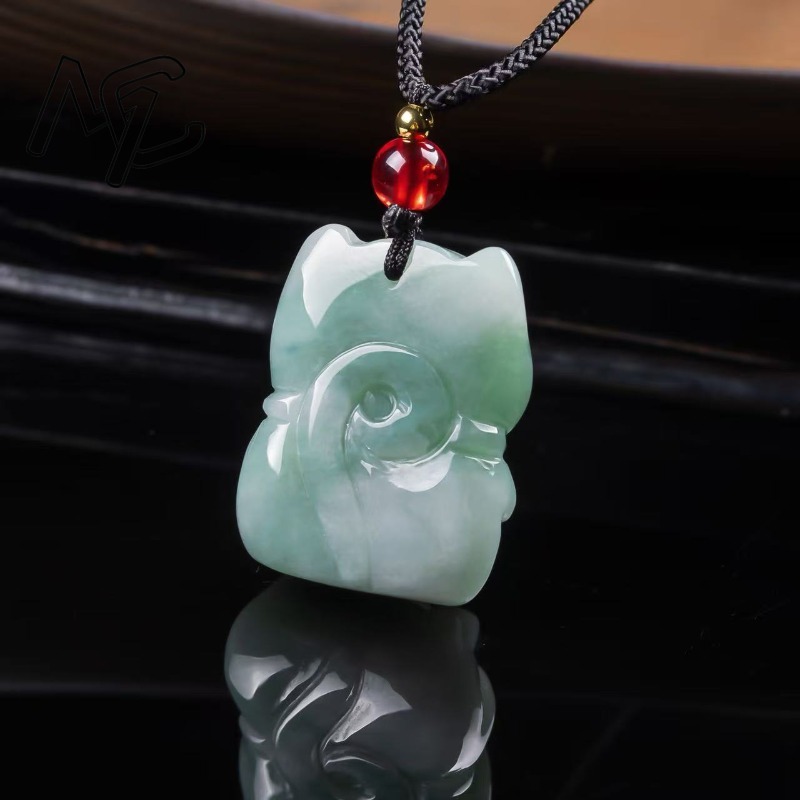Doğal Zümrüt Yeşim Şanslı Kedi - Women Fashion Necklace incelemesi ve fiyatı