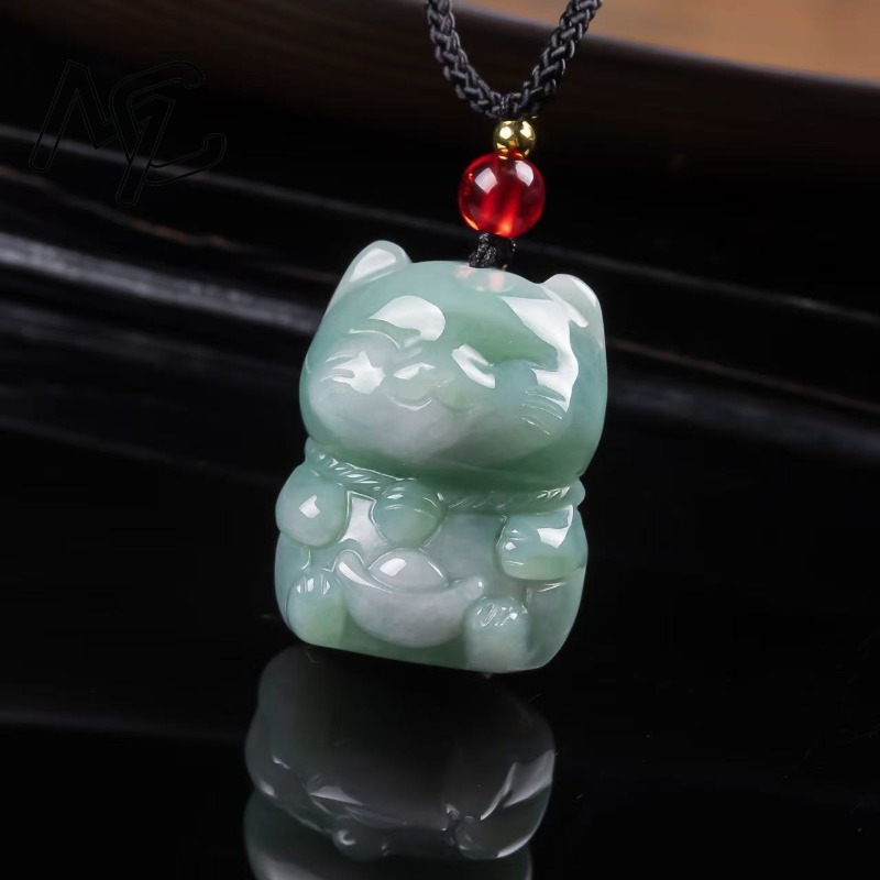 Doğal Zümrüt Yeşim Şanslı Kedi - Women Fashion Necklace incelemesi ve fiyatı