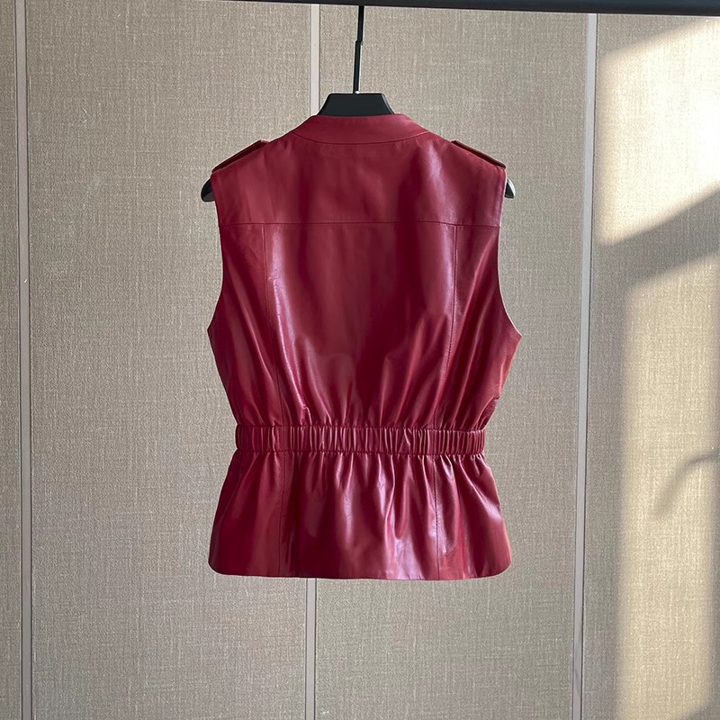 Kadın İnce Bel Kırmızı Hakiki  - Women'S Fashion Leather Jacket incelemesi ve fiyatı