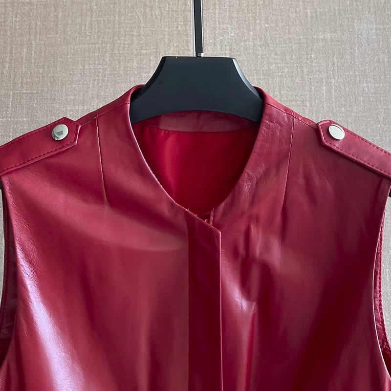 Kadın İnce Bel Kırmızı Hakiki  - Women'S Fashion Leather Jacket incelemesi ve fiyatı