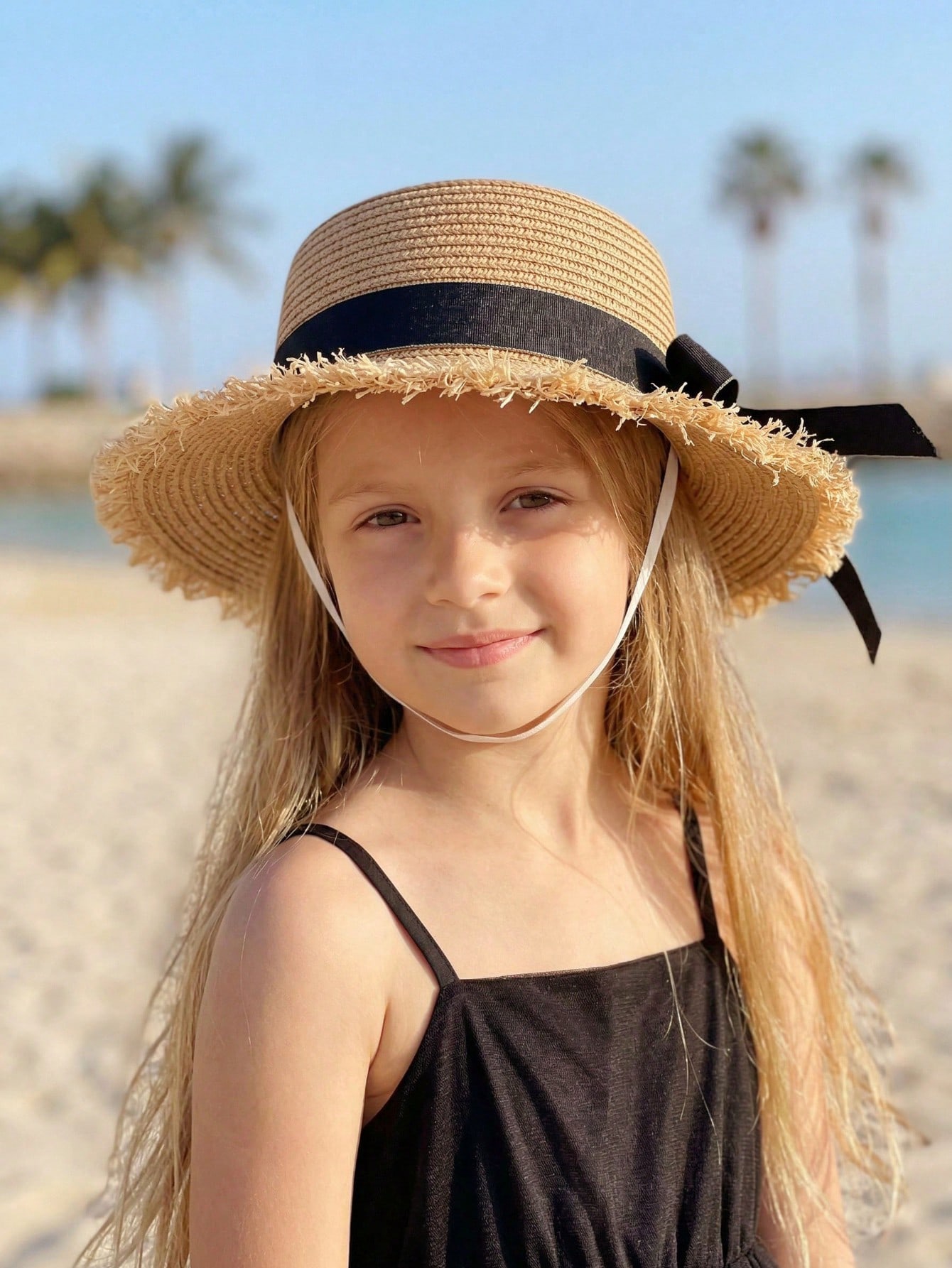 1 adet 3-8Y kızlar kahve kırık - Straw Hat Summer incelemesi ve fiyatı
