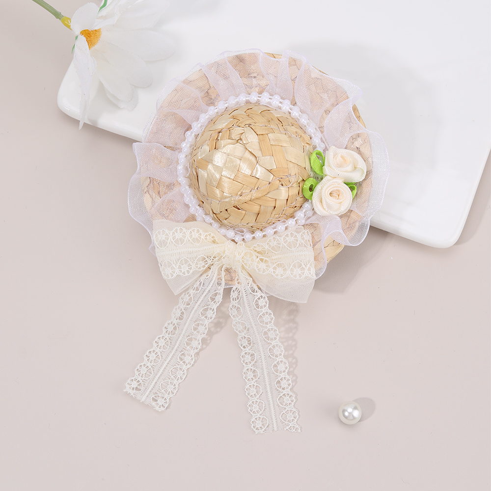 Yeni Mini Hasır Şapka saç toka - Straw Hat Summer incelemesi ve fiyatı