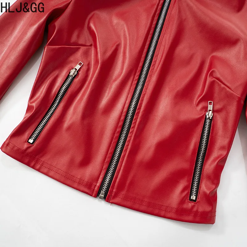 HLJ&GG Moda Deri Fermuar Ceket - Women'S Fashion Leather Jacket incelemesi ve fiyatı