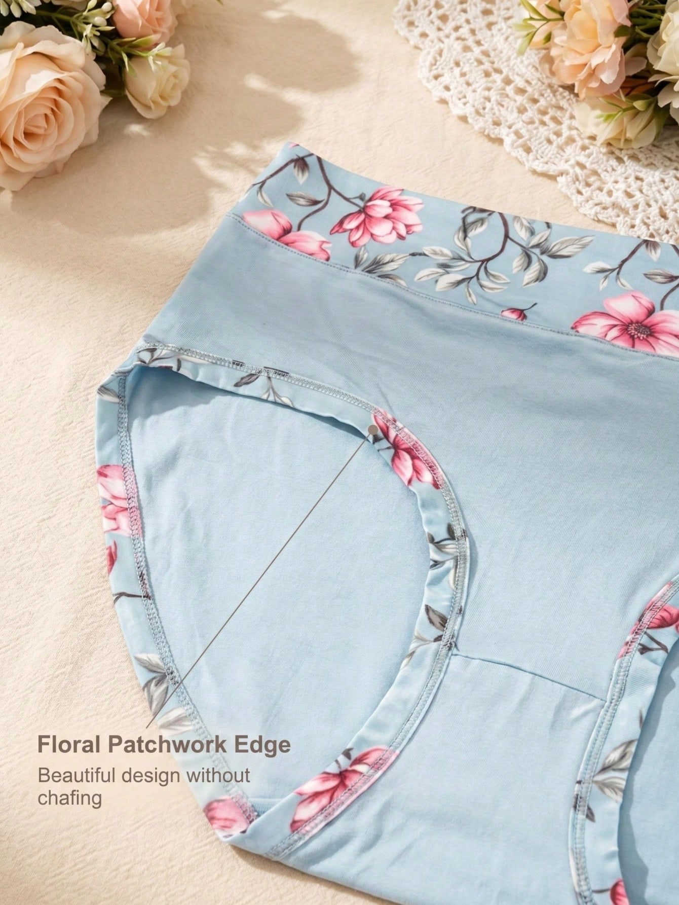 5PCS Büyük Beden Kadın Çiçek D - Women'S Fashion Underwear incelemesi ve fiyatı