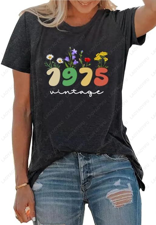 Vintage 1975 T-Shirt Kadınlar  - Women'S Fashion Of The 70S incelemesi ve fiyatı