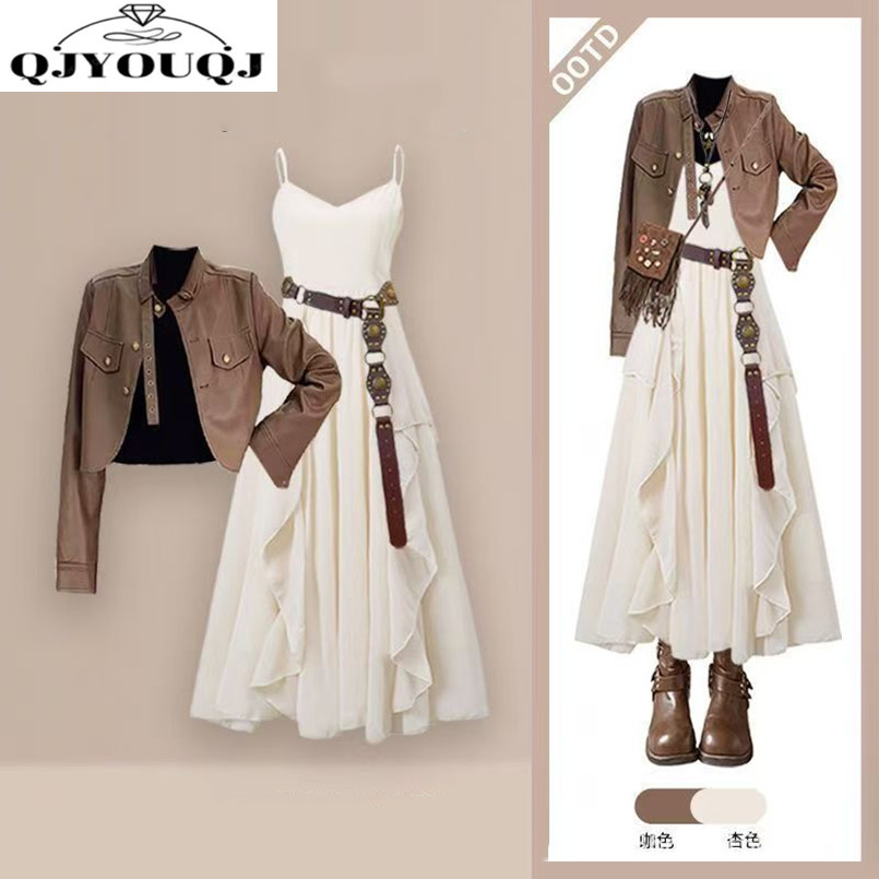 Moda Kadın Takımı İlkbahar ve  - Women'S Fashion Leather Jacket incelemesi ve fiyatı