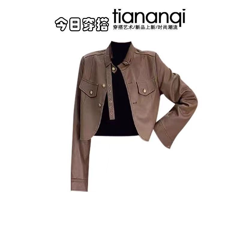 Moda Kadın Takımı İlkbahar ve  - Women'S Fashion Leather Jacket incelemesi ve fiyatı