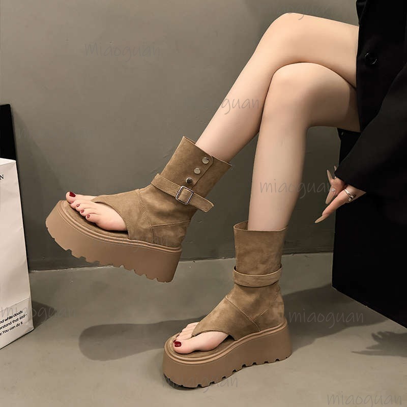 Haki/Siyah Moda Platform Botla - Women'S Fashion Trends Spring 2026 incelemesi ve fiyatı