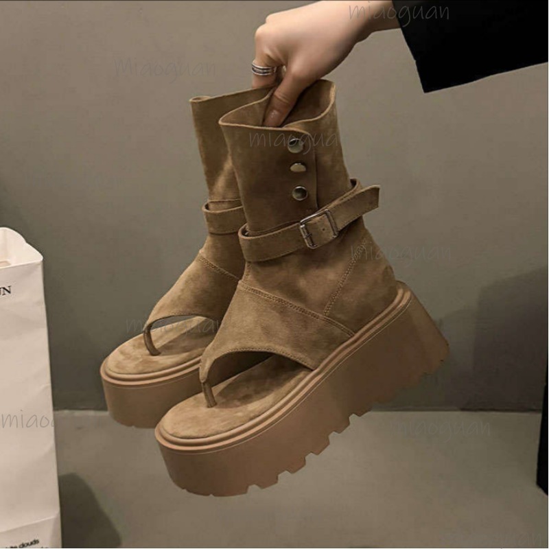 Haki/Siyah Moda Platform Botla - Women'S Fashion Trends Spring 2026 incelemesi ve fiyatı