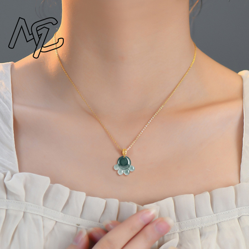Doğal Gerçek Zümrüt Mavi Su Ye - Women Fashion Necklace incelemesi ve fiyatı