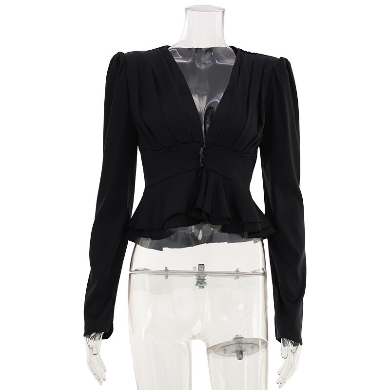 Kadın Bluz V Yaka Uzun Kollu D - Wrap Blouse Chiffon incelemesi ve fiyatı
