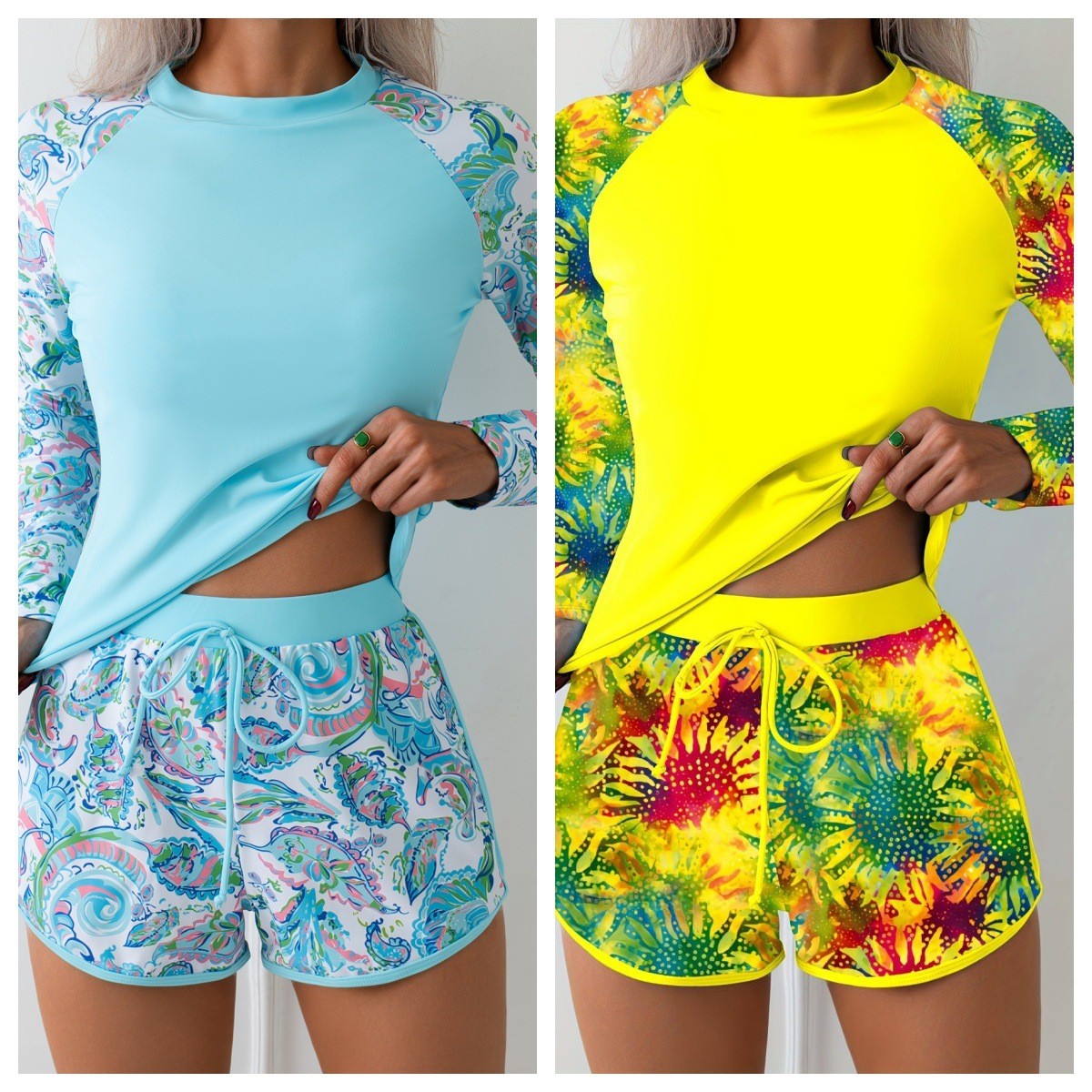 Kadın Mayo Tankini Uzun Kollu  - Crop Top Women incelemesi ve fiyatı