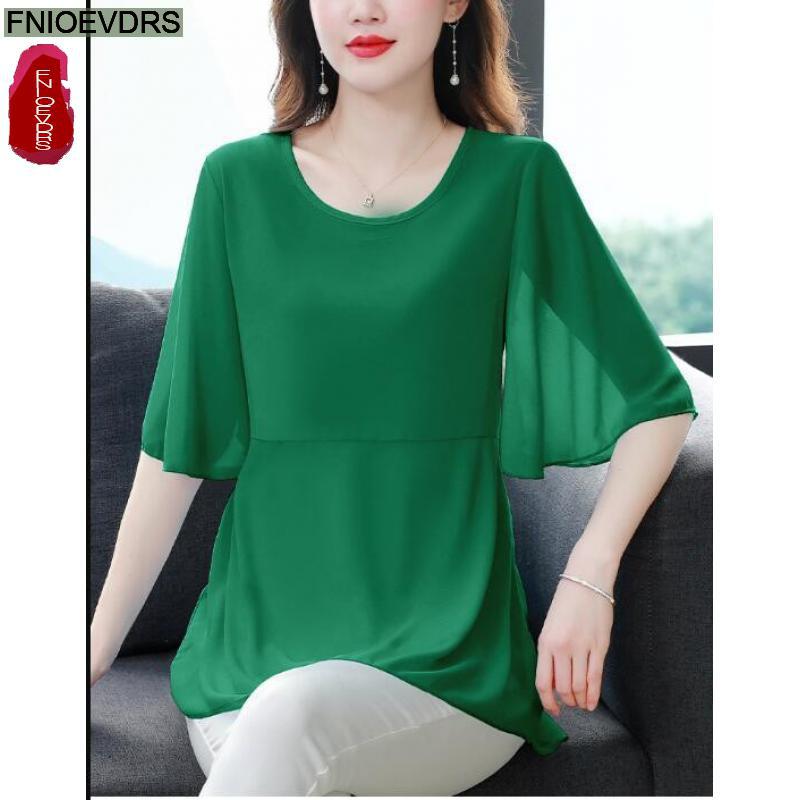 M-4XL gevşek giysiler 2023 kad - Wrap Blouse Chiffon incelemesi ve fiyatı